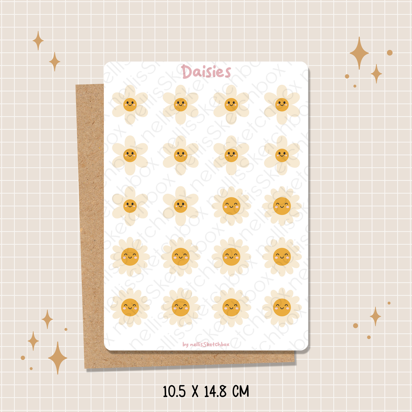 Sticker Sheet - Daisies