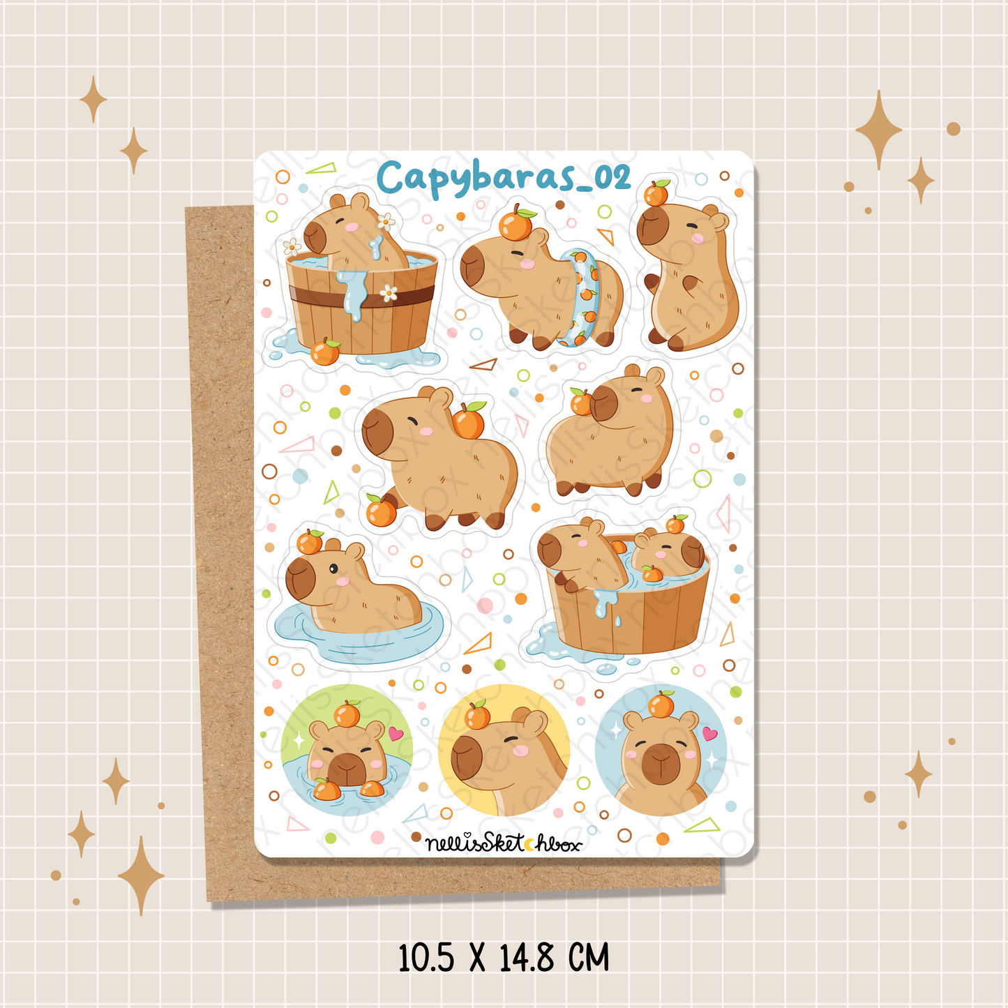 Sticker Sheet - Capybaras_02