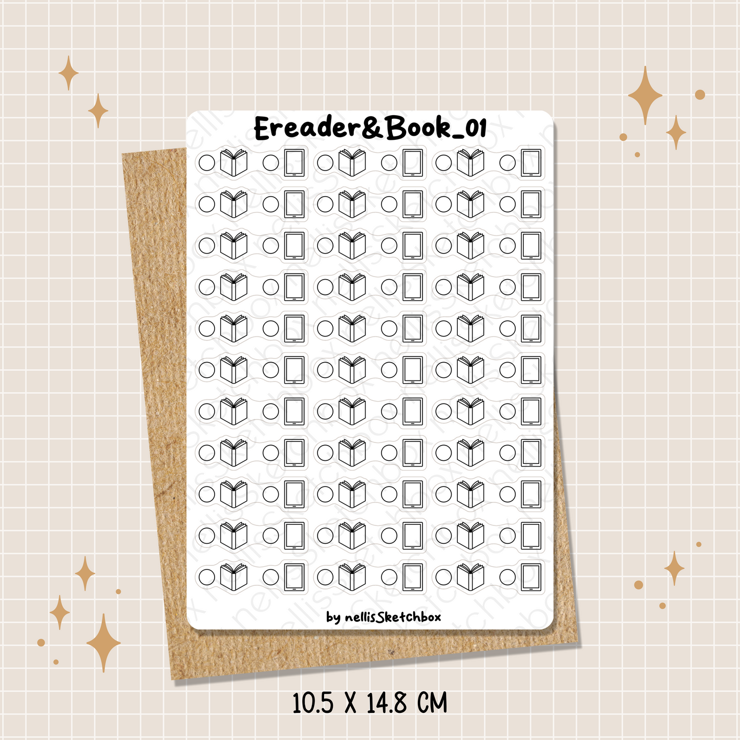 Sticker Sheet - Ereader&Book_01