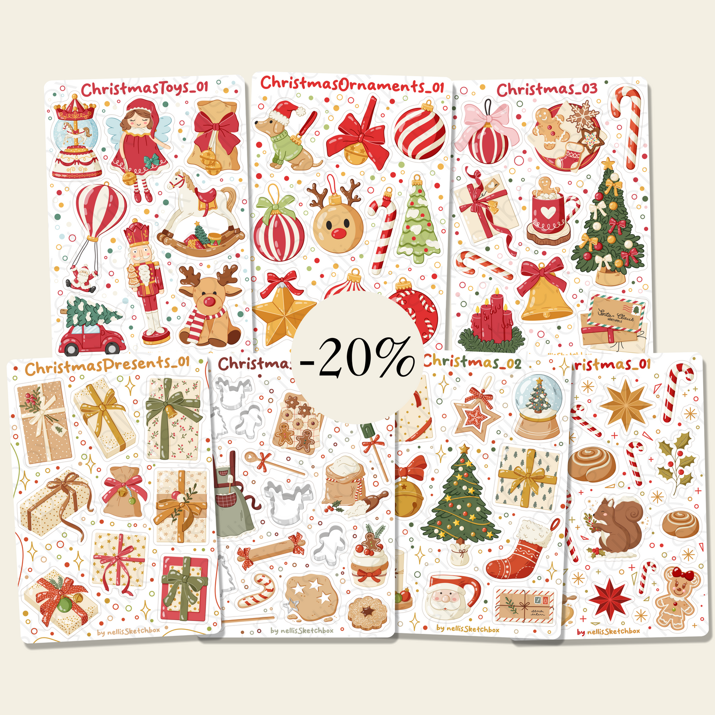 Sticker Sheet Bundle - Christmas
