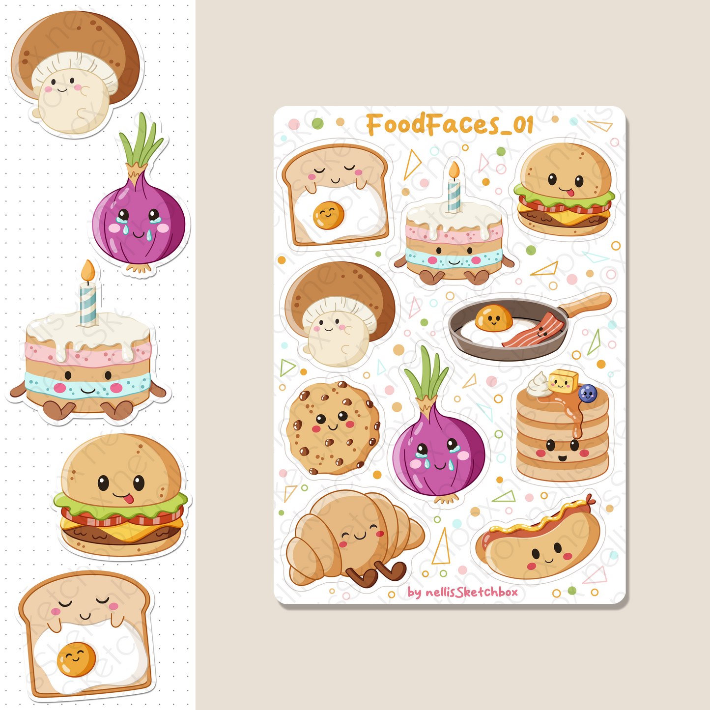 Digital Stickers - FoodFaces_01