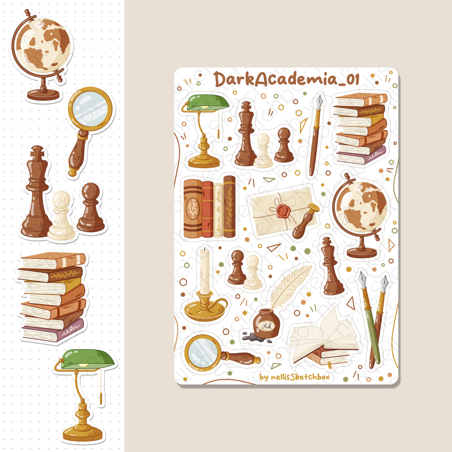 Digital Stickers - DarkAcademia_01
