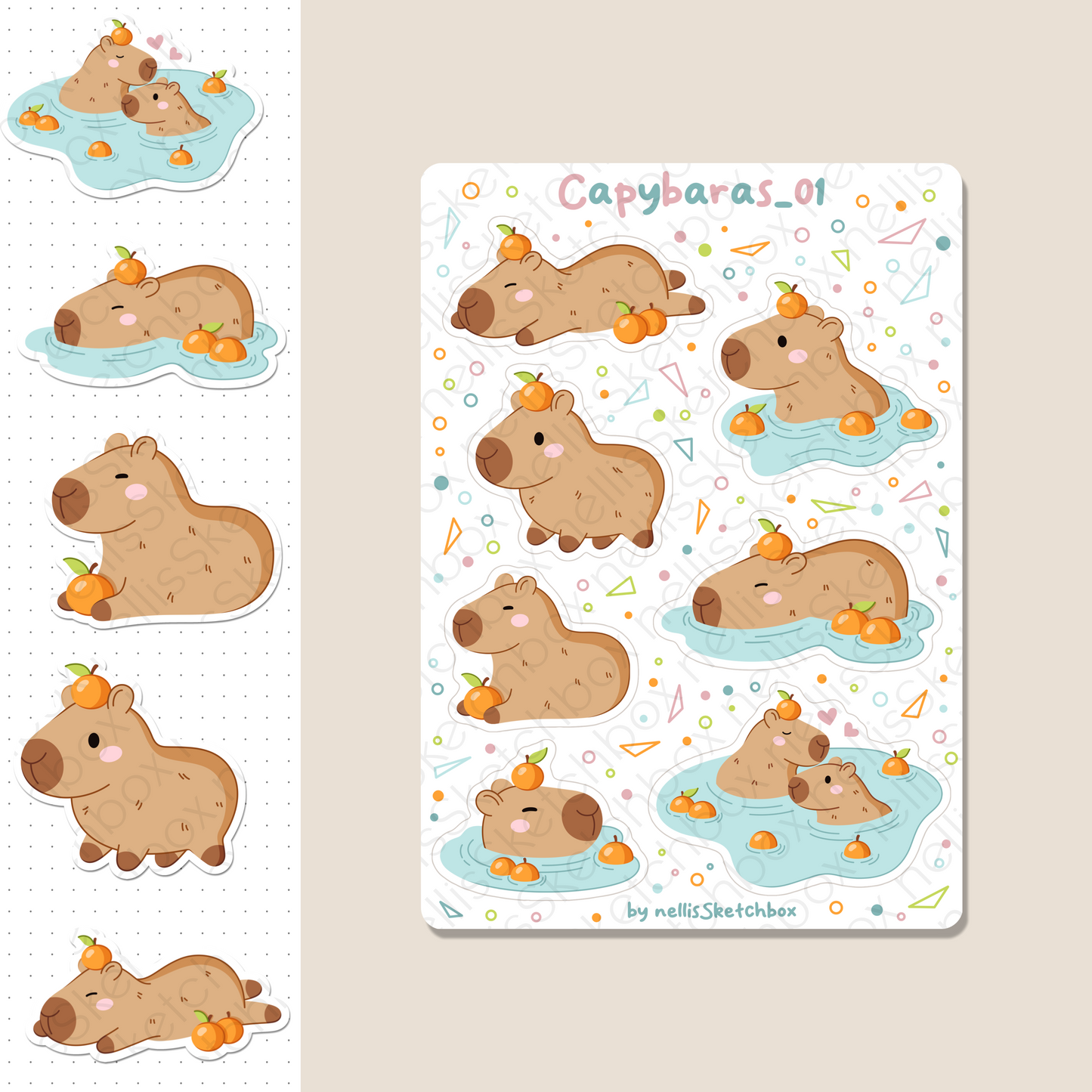 Digital Stickers - Capybaras_01