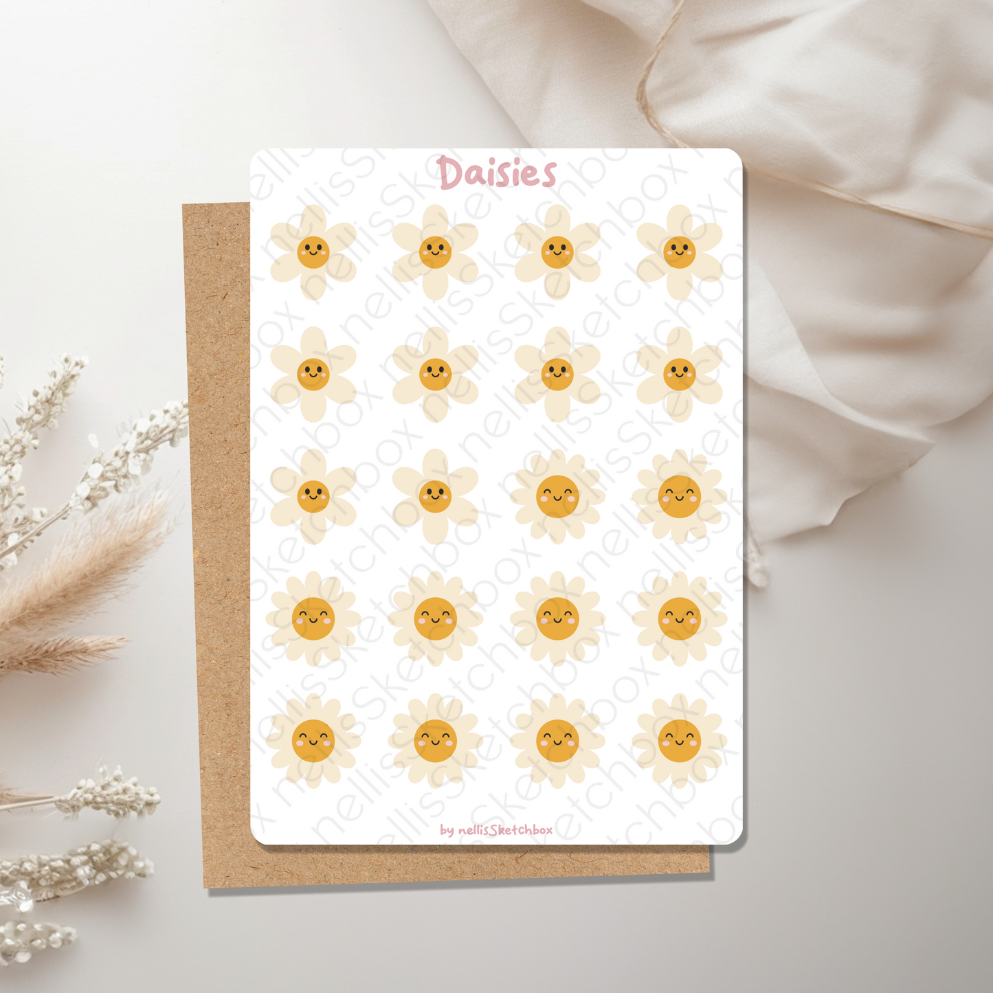 Sticker Sheet - Daisies