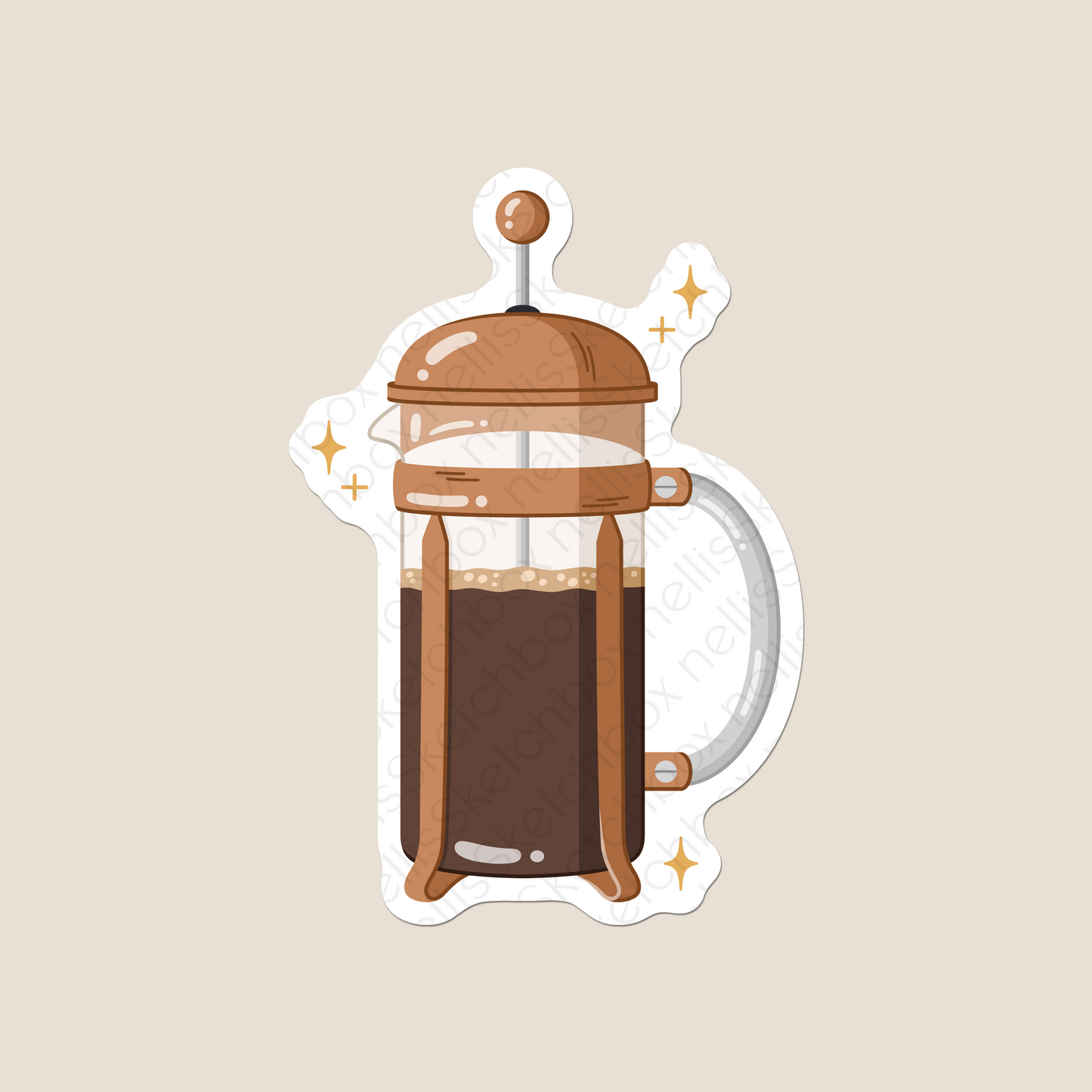 Vinyl Sticker - FrenchPress