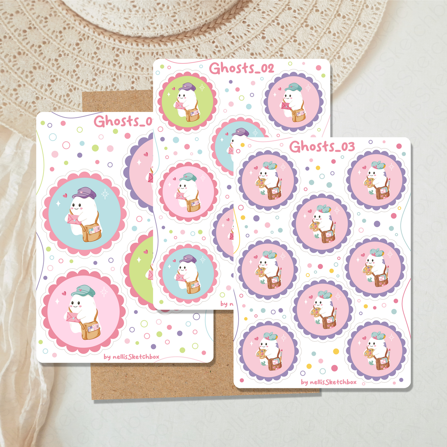 Sticker Sheet Bundle - Ghost_01-03