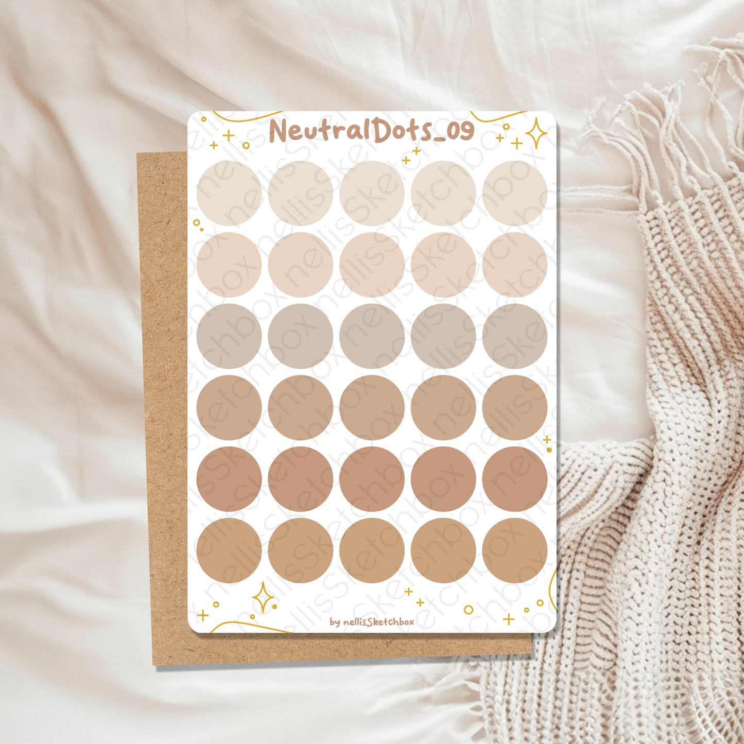 Sticker Sheet - NeutralDots_09