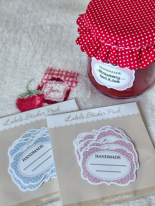 Decorate jam jars with label stickers!