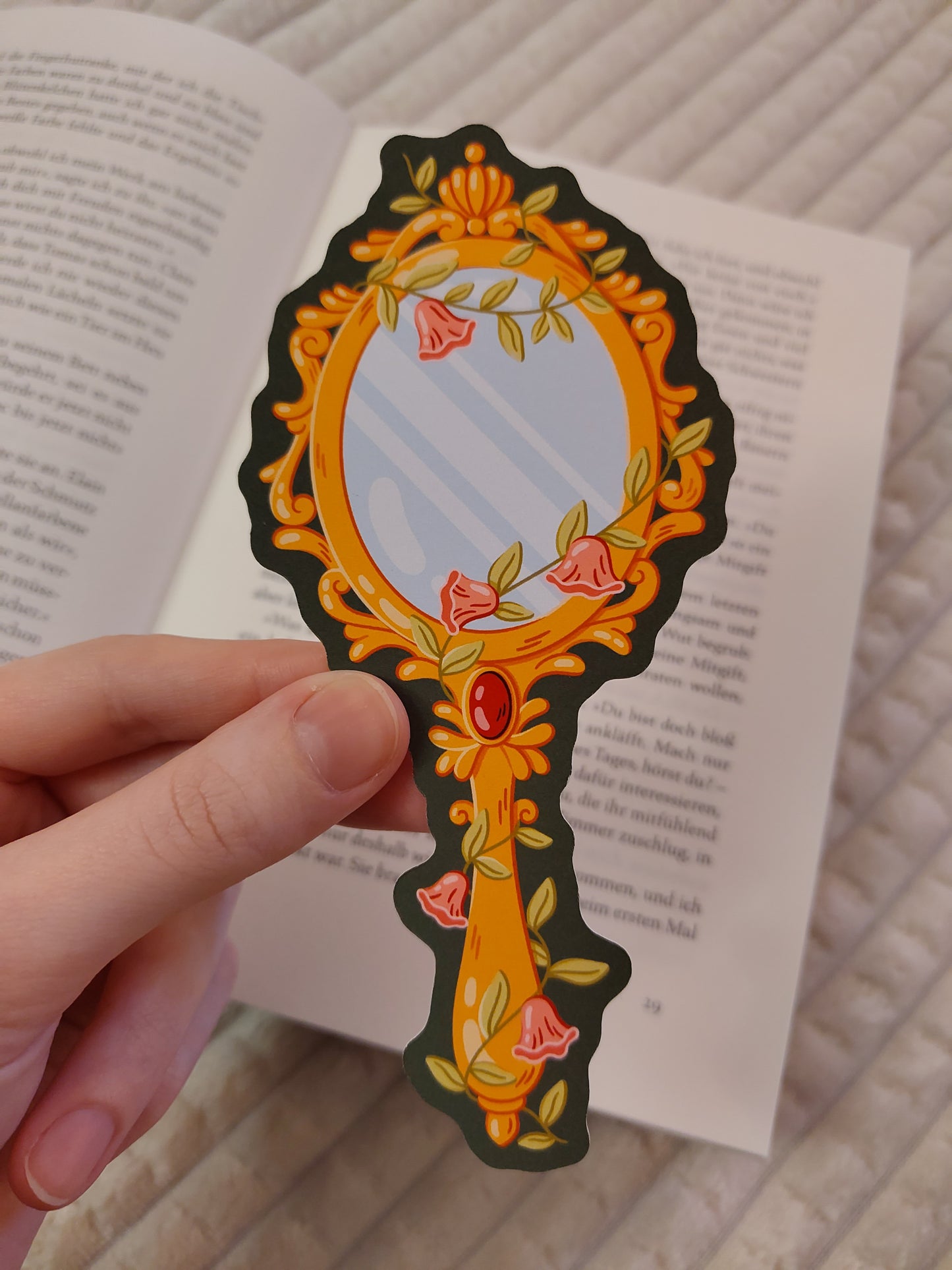 Bookmark - HandMirrowGreen