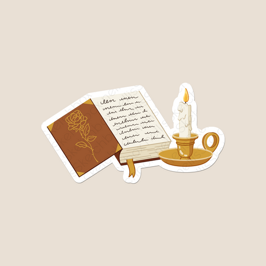 Vinyl Sticker - BookAndCandle