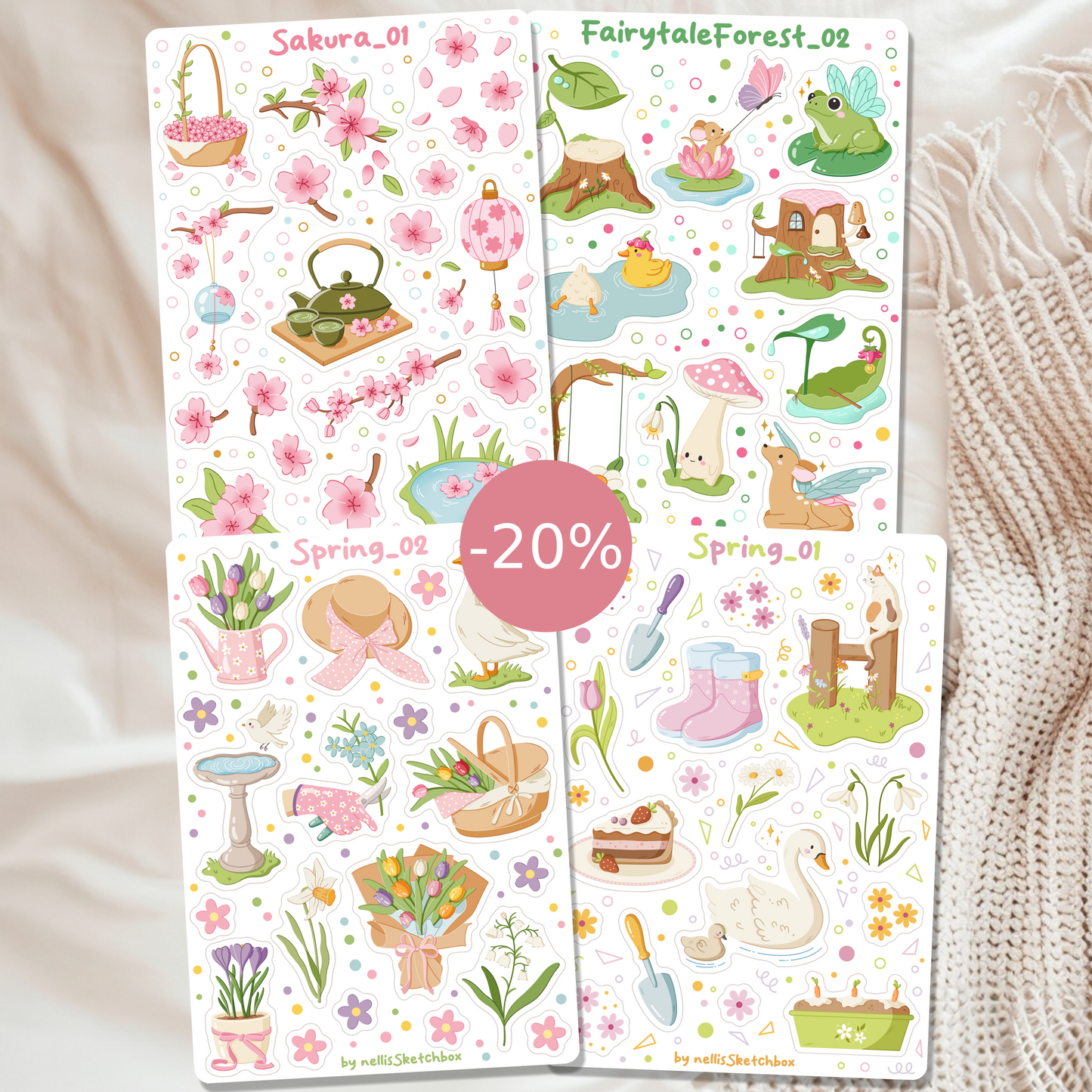 Sticker Sheet Bundle - Spring