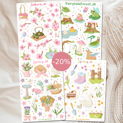 Sticker Sheet Bundle - Spring