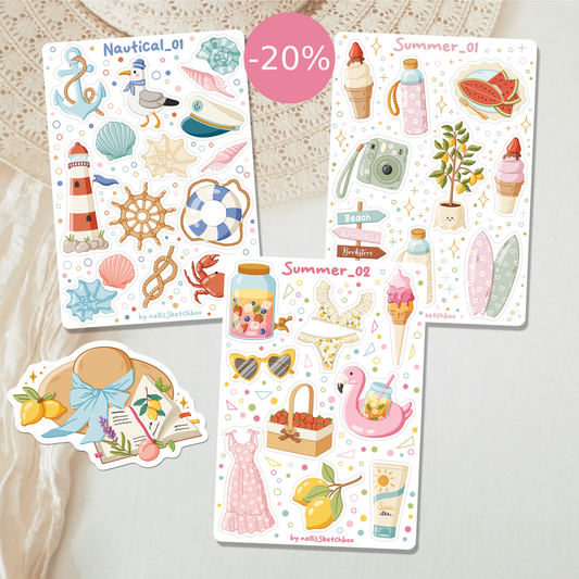 Sticker Sheet Bundle - Summer