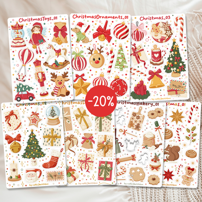 Sticker Sheet Bundle - Christmas