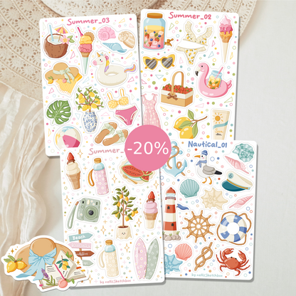 Sticker Sheet Bundle - Summer