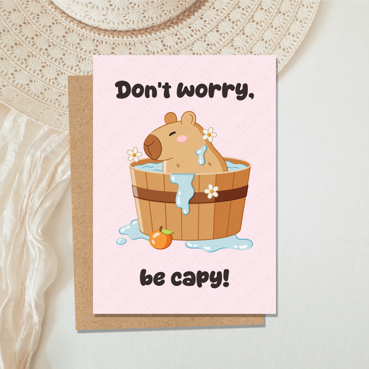 Postcard - Don't worry, be capy