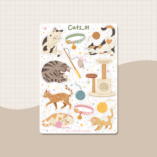 Sticker Sheet - Cats_01