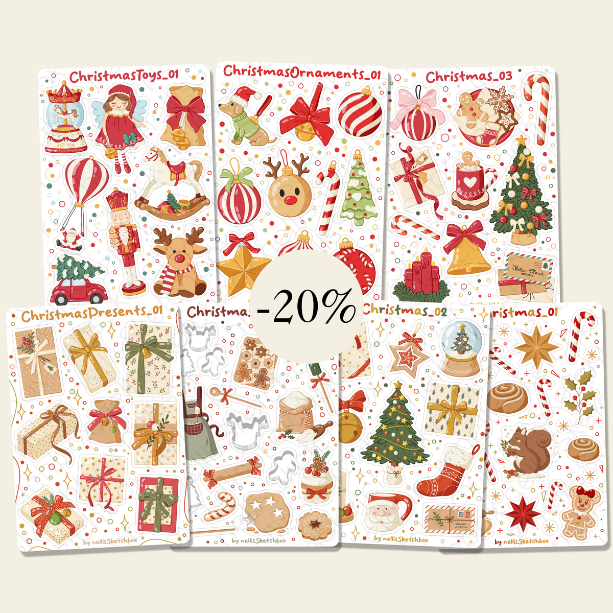 Sticker Sheet Bundle - Christmas
