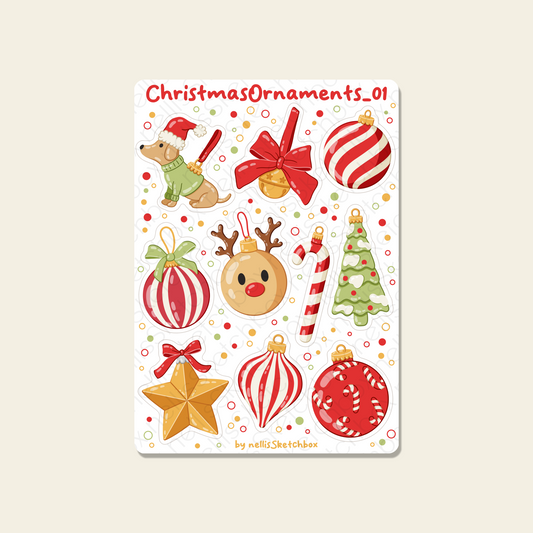 Sticker Sheet - ChristmasOrnaments_01