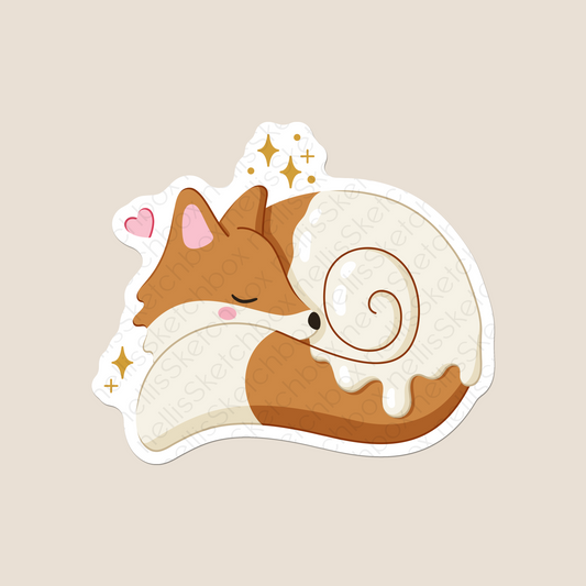 Vinyl Sticker - CinnamonRollFox