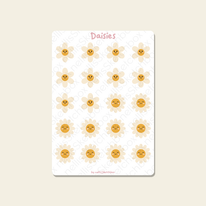 Sticker Sheet - Daisies