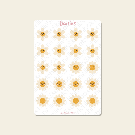 Sticker Sheet - Daisies