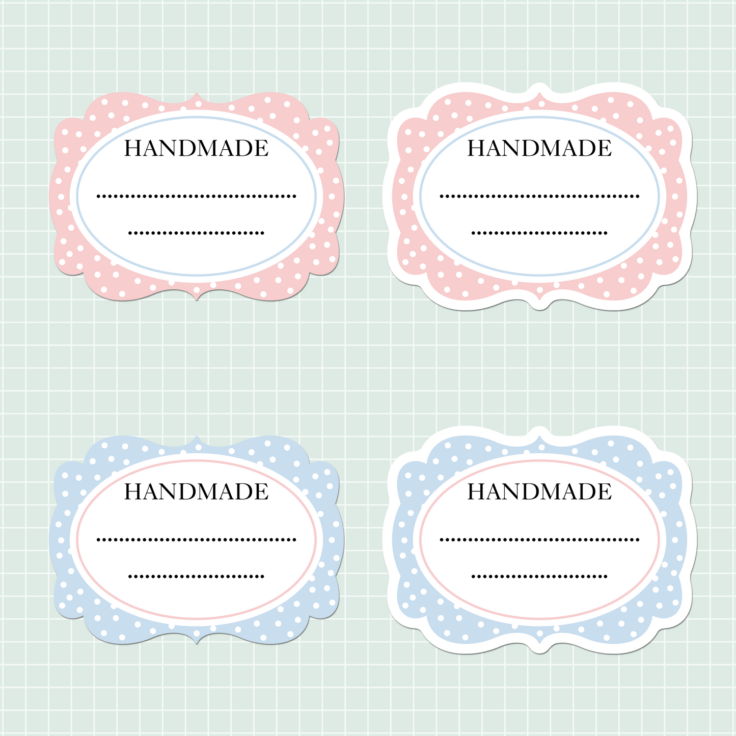 Digital Stickers - Handmade Labels