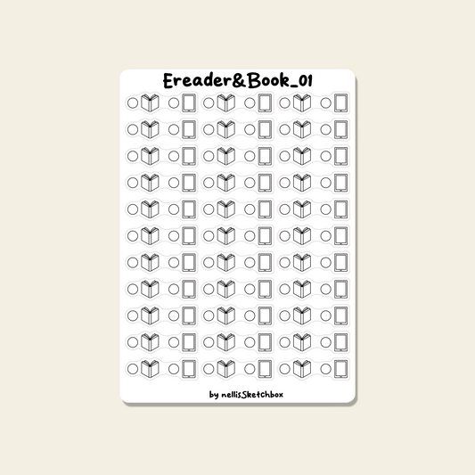 Sticker Sheet - Ereader&Book_01