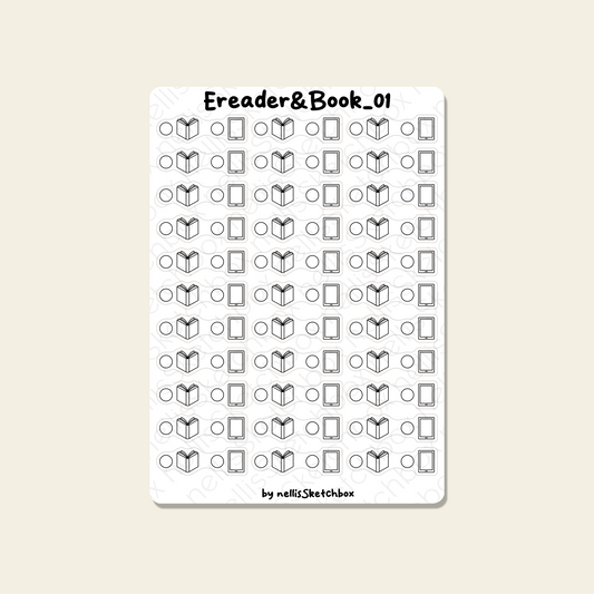 Sticker Sheet - Ereader&Book_01