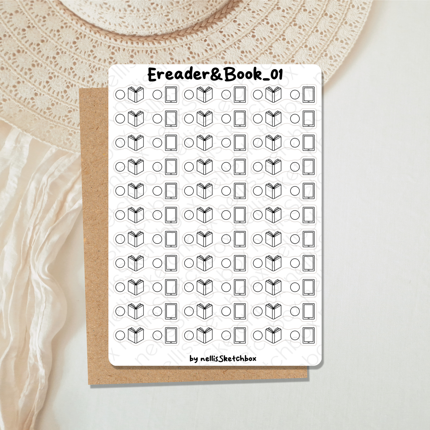 Sticker Sheet - Ereader&Book_01