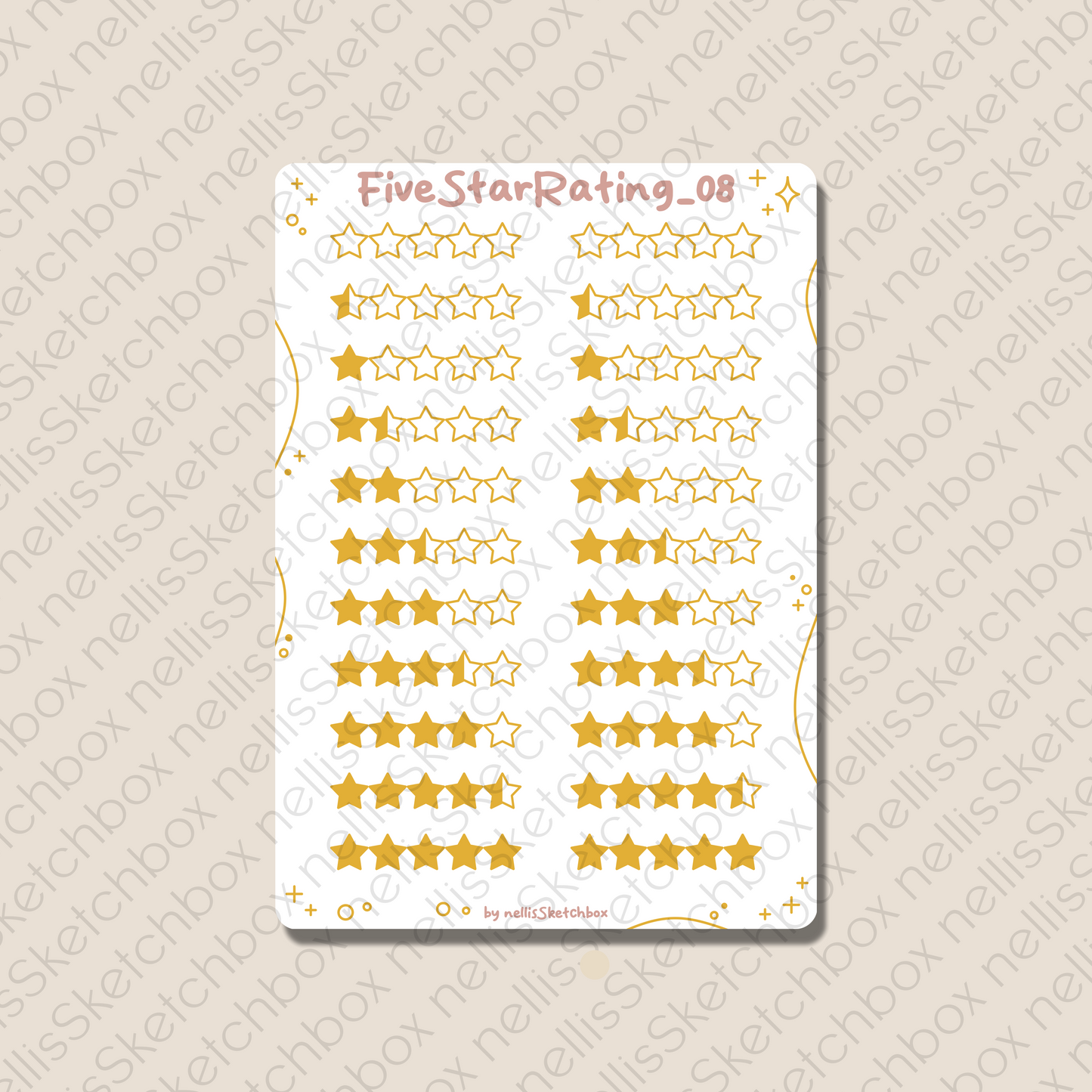 Digital Stickers - FiveStarRating