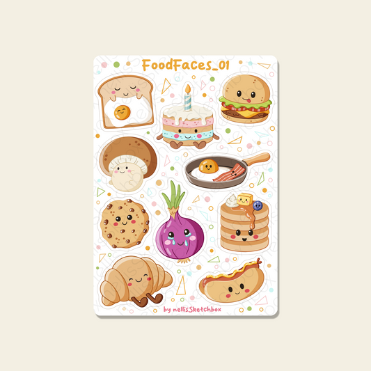 Sticker Sheet - FoodFaces_01