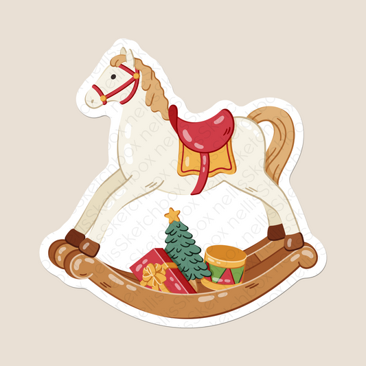 Vinyl Sticker _ ChristmasHorse
