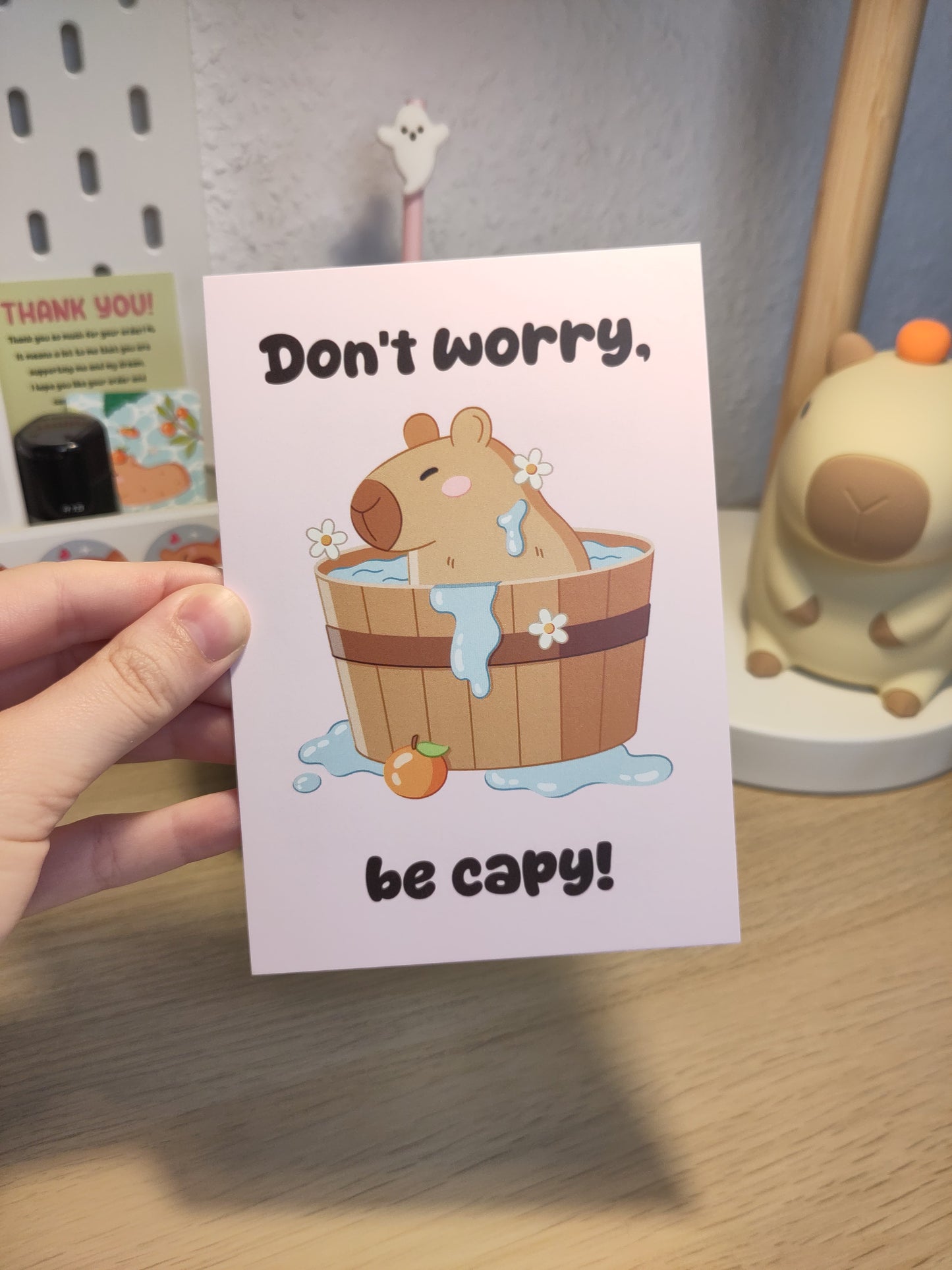 Postcard - Don't worry, be capy