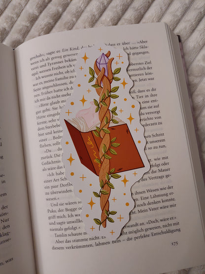 Vinyl Sticker - MageStaffWithBook