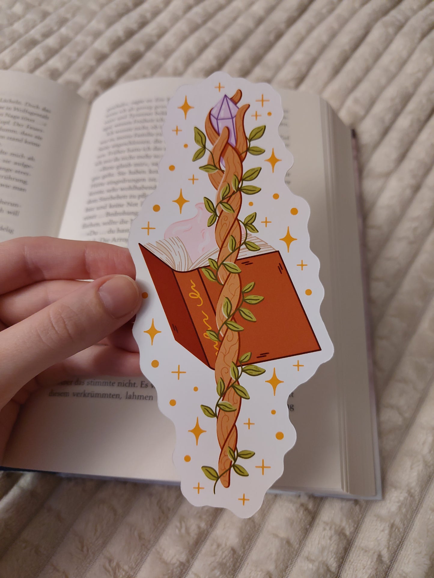 Vinyl Sticker - MageStaffWithBook