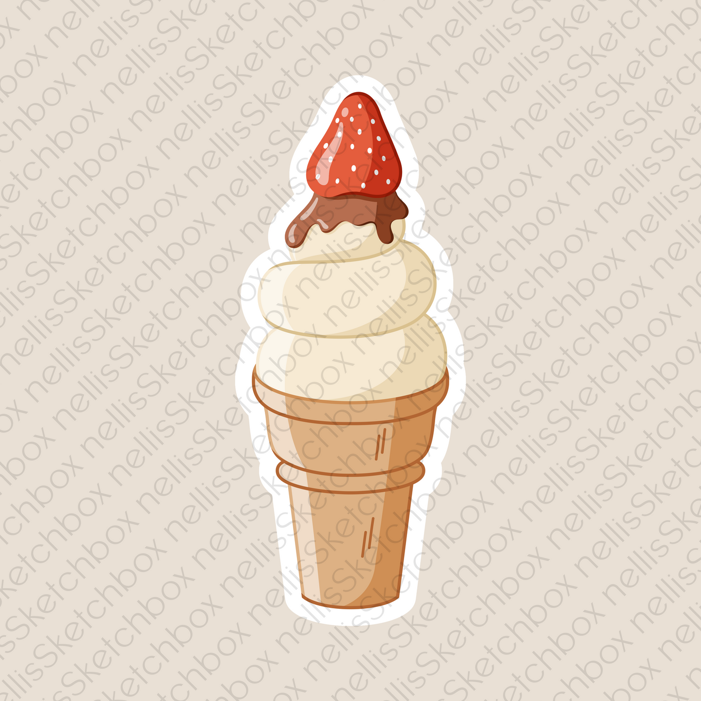 Vinyl Sticker - IceCreamVanilla