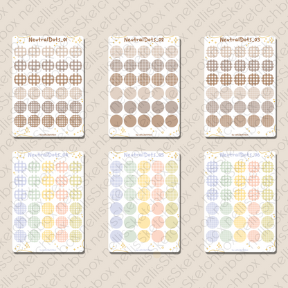 Sticker Set - NeutralDots 1 - 12