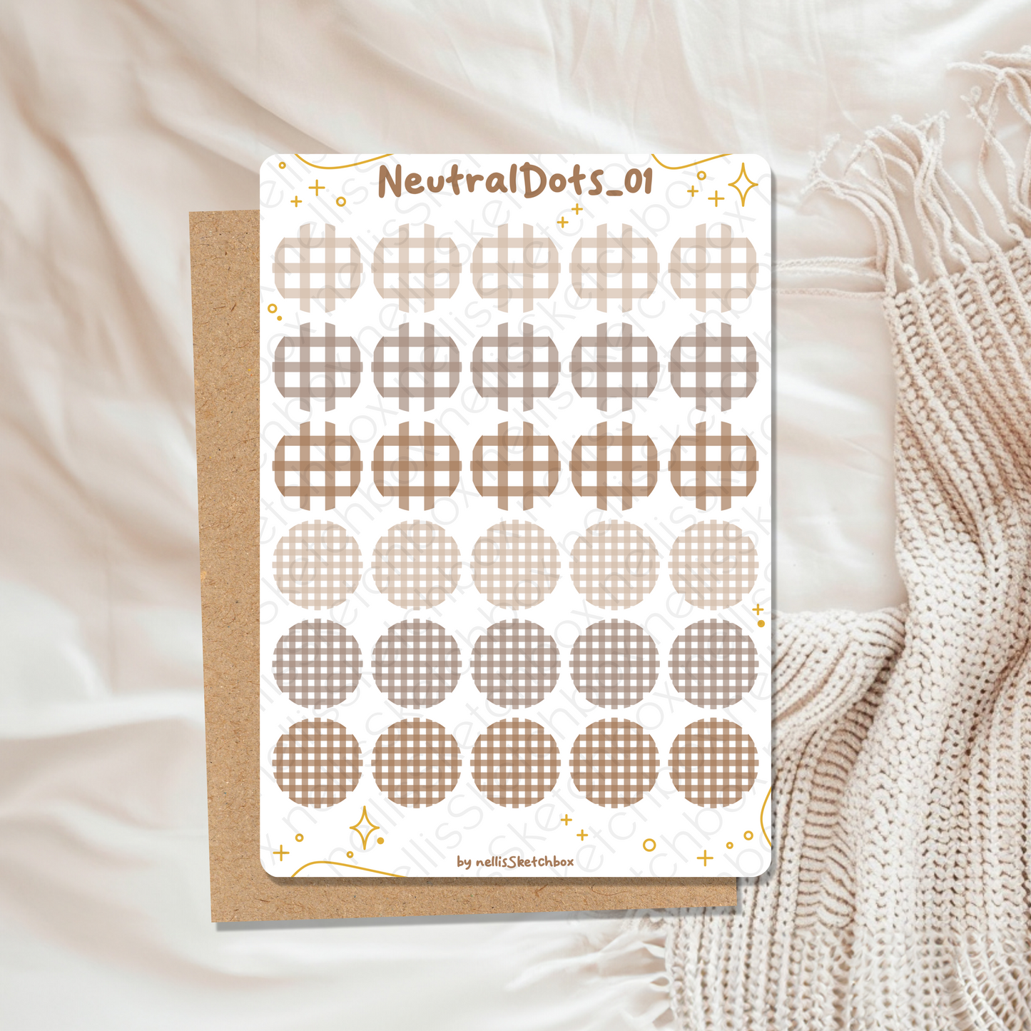 Sticker Sheet - NeutralDots_01