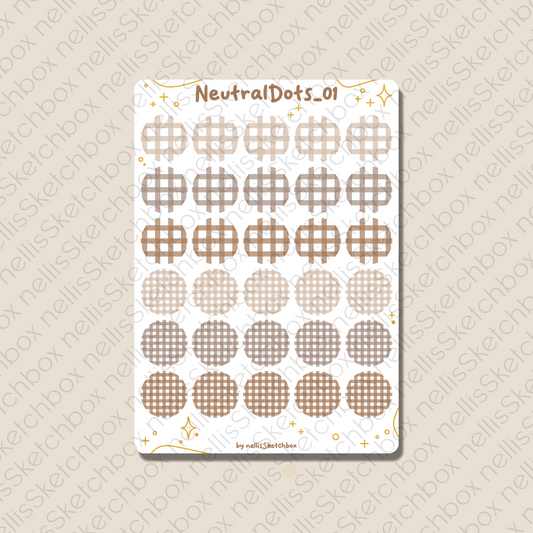 Sticker Sheet - NeutralDots_01