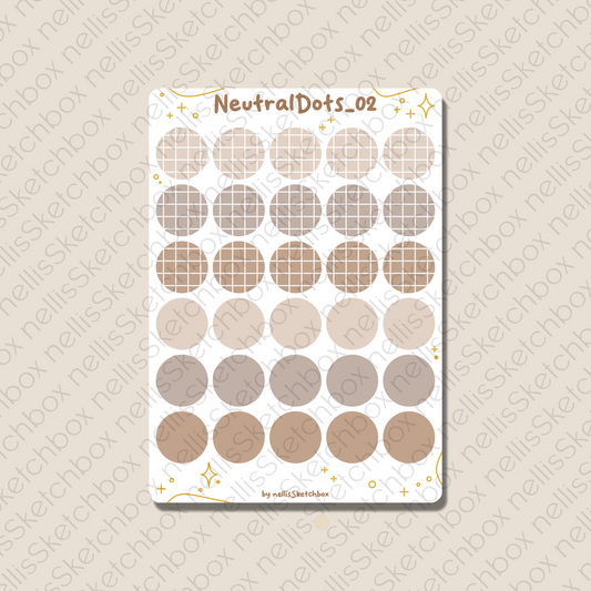 Sticker Sheet - NeutralDots_02