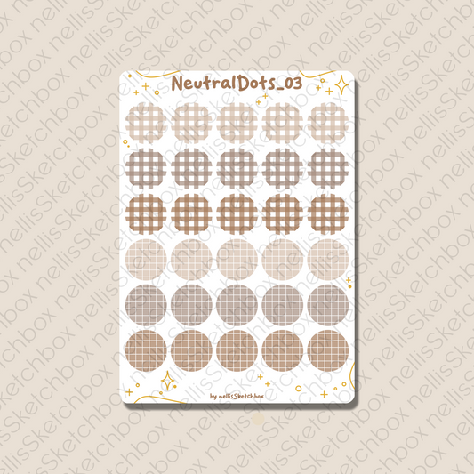 Sticker Sheet - NeutralDots_03