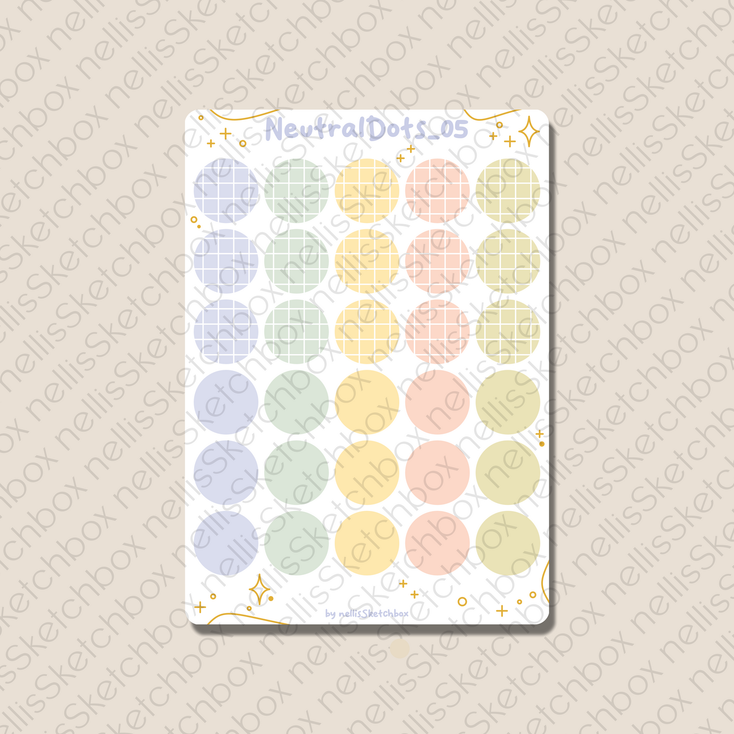 Sticker Sheet - NeutralDots_05