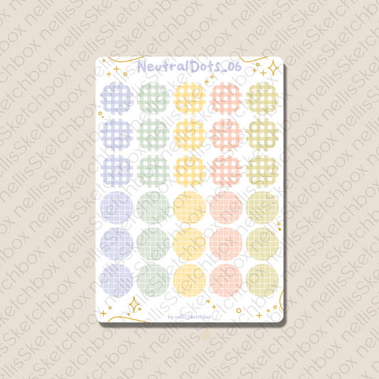 Sticker Sheet - NeutralDots_06