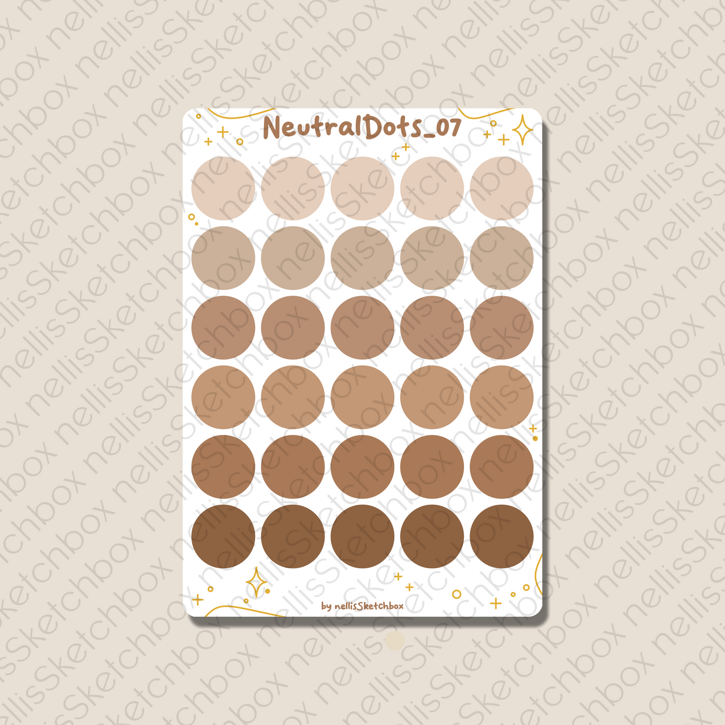 Sticker Sheet - NeutralDots_07