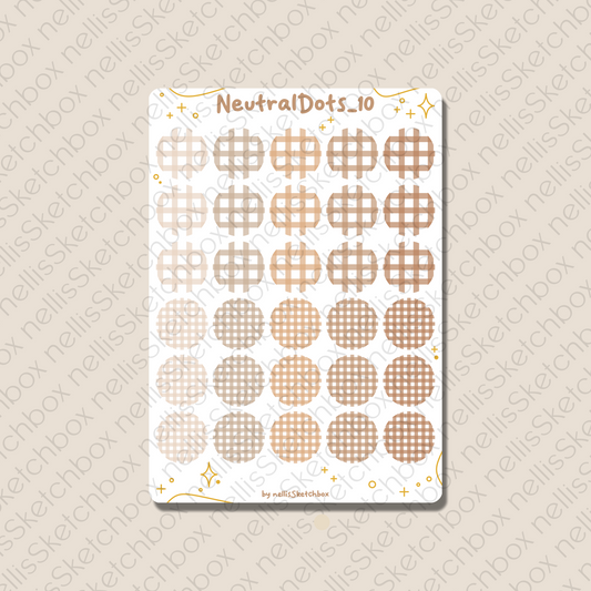 Sticker Sheet - NeutralDots_10