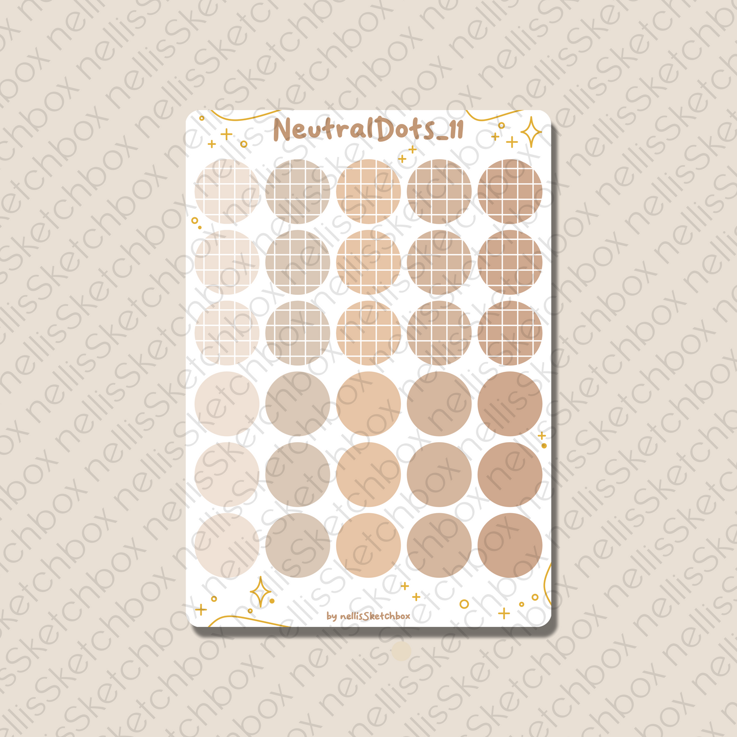 Sticker Sheet - NeutralDots_11