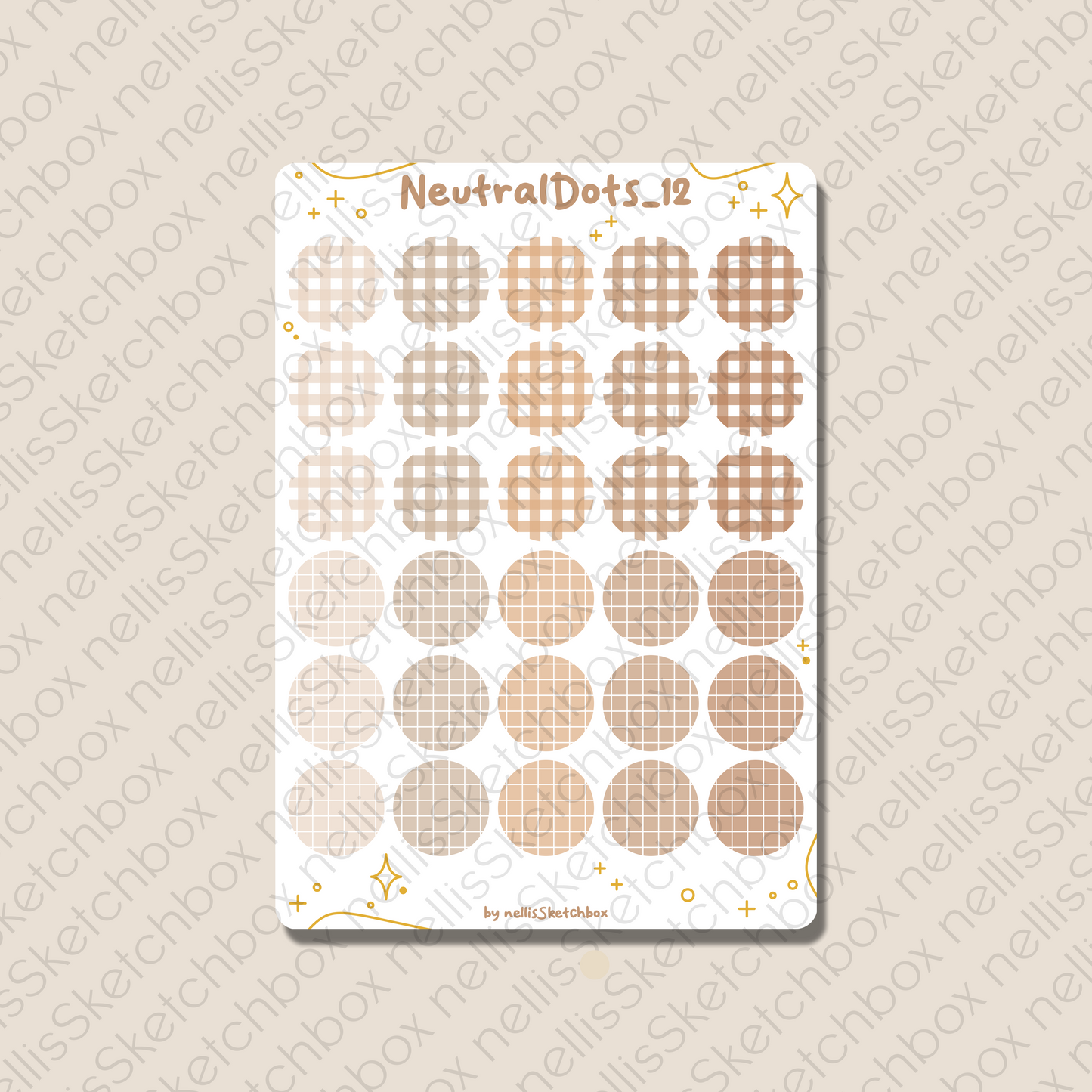 Sticker Sheet - NeutralDots_12