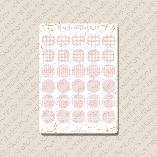 Sticker Sheet - NeutralDots_13