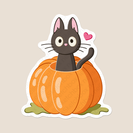 Vinyl Sticker - PumpkinCat